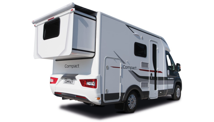 Clevere Innovation: der Adria Compact SLS verfügt über einen Slide-out im Bereich des Hecks.